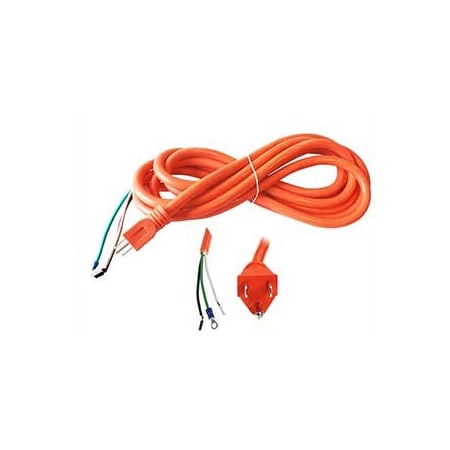 Superior Electric 15 Feet 14 AWG STOOW 3 Wire 600 Volt NEMA 5-15P Electric Cord with Eyelets - Orange EC143V6-15R